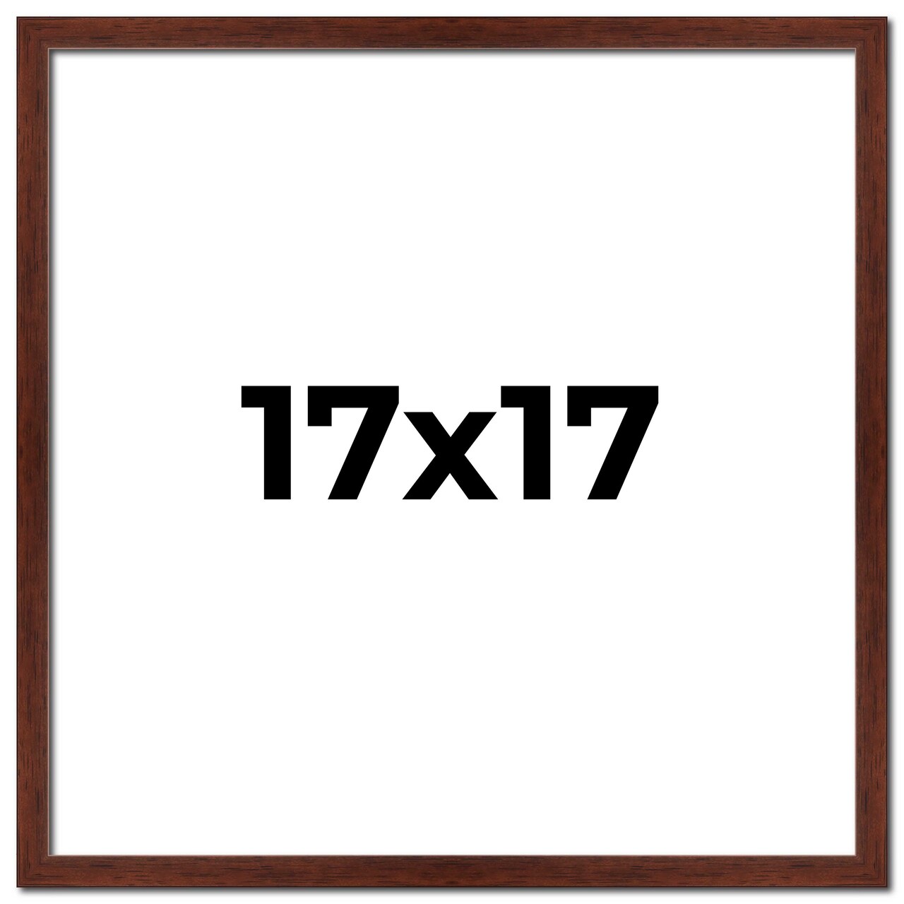 Square Classic Modern Brown Picture Frame - UV Acrylic, Foam Board Backing, Hanging Hardware